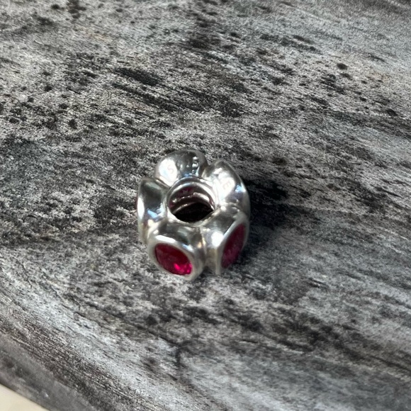 Pandora Retired Red Oval Lights Charm - Picture 3 of 3